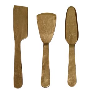 Antique Brass Ibsen Cheese Tools Set of 3 by HomArt