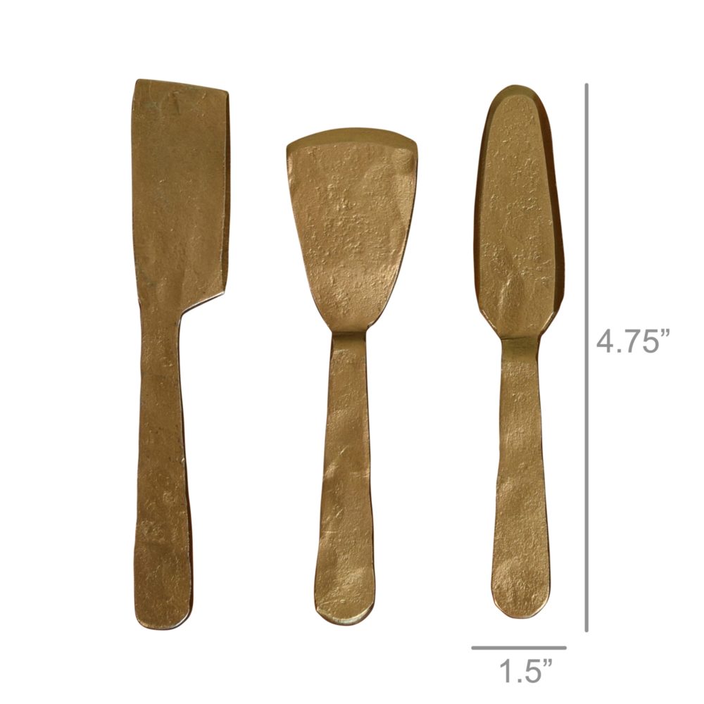 Antique Brass Ibsen Cheese Tools Set of 3 by HomArt - Image 2