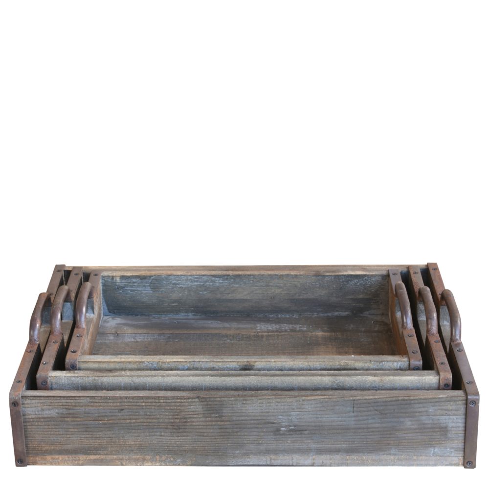 Jennings Wood Trays Set of 3 by HomArt - Image 4
