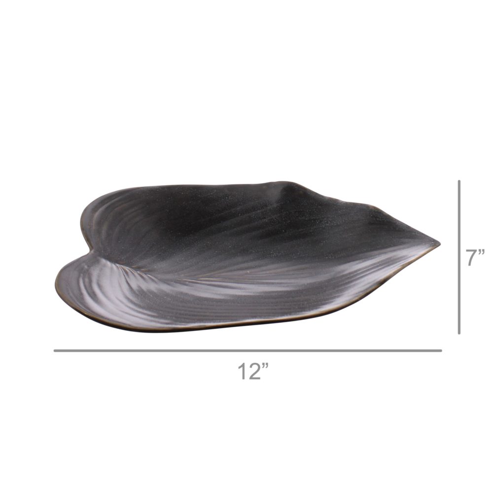 Large Bronze Begonia Leaf Tray by HomArt - Image 5