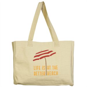 Life is Better at the Beach Canvas Beach Tote by HomArt
