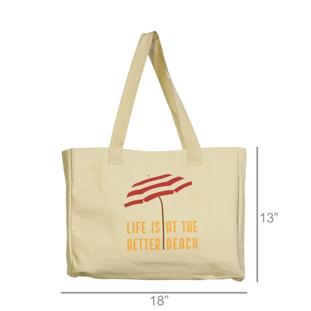 Life is Better at the Beach Canvas Beach Tote by HomArt - Image 3