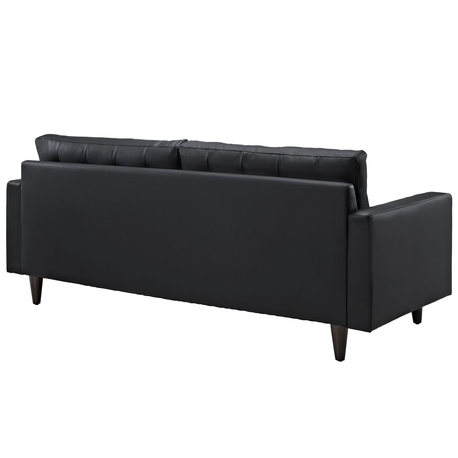 Empress Bonded Leather Sofa in Black by Modway Seven Colonial