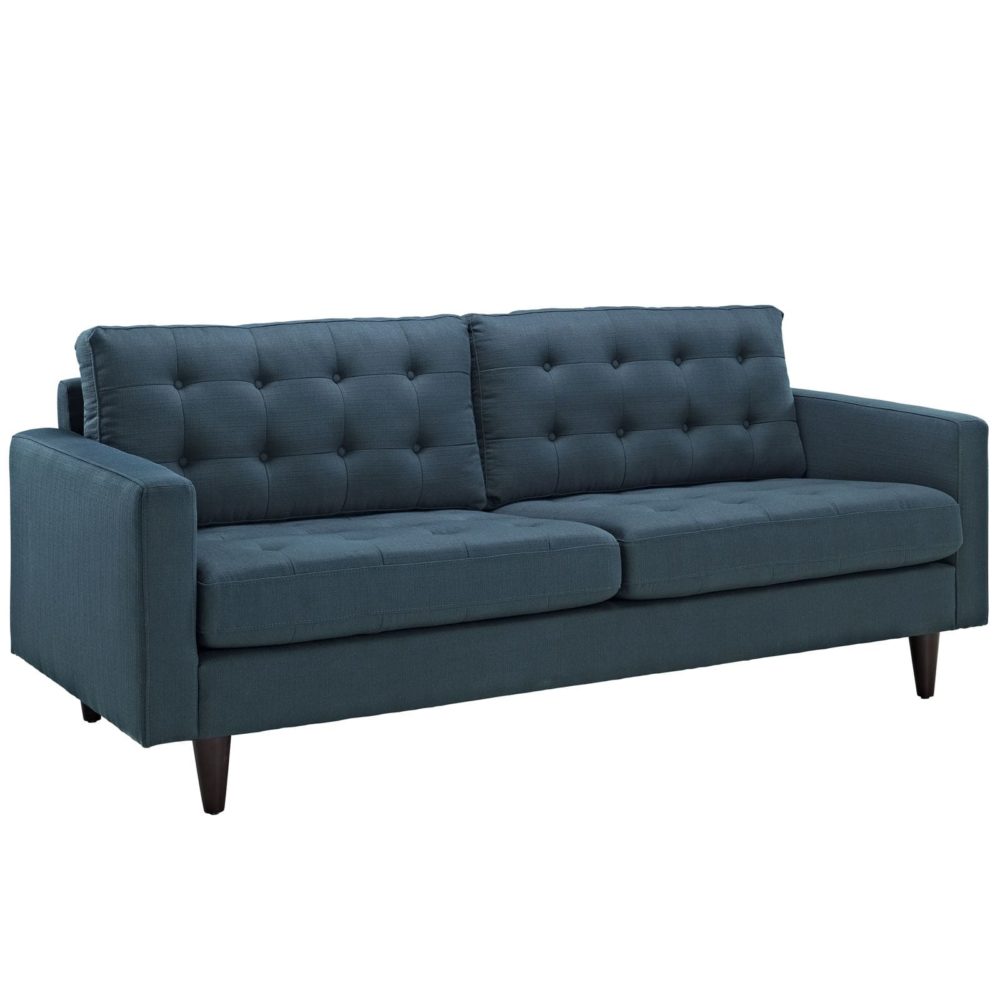 Empress Upholstered Fabric Sofa in Azure by Modway - Image 2