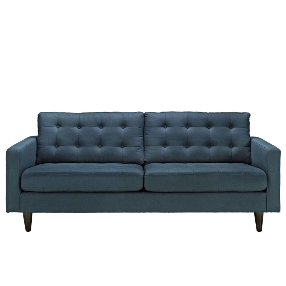 Empress Upholstered Fabric Sofa in Azure by Modway - Image 3