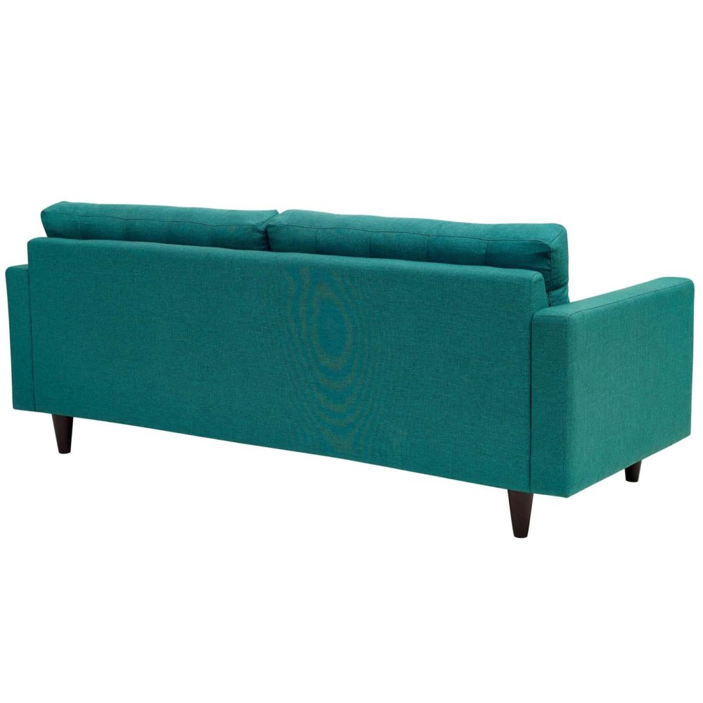 Empress Upholstered Fabric Sofa in Teal by Modway - Image 3