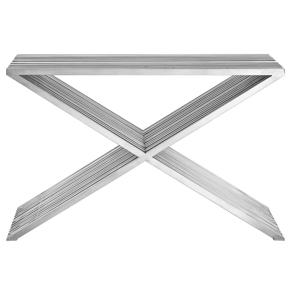 Press Console Table in Silver by Modway - Image 3
