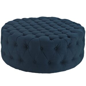 Amour Upholstered Fabric Ottoman in Azure by Modway