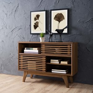 Render Display Stand in Walnut by Modway