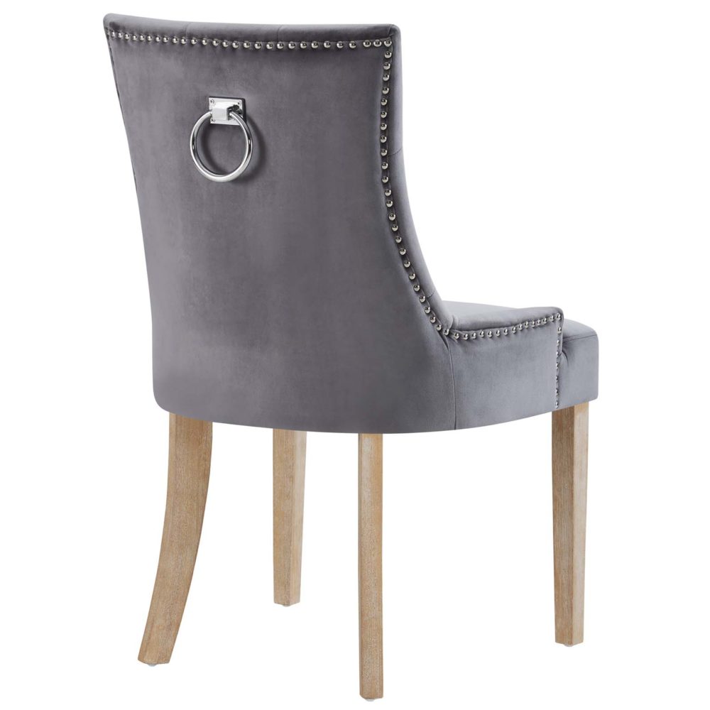 Pose Performance Velvet Dining Chair in Gray by Modway - Image 4