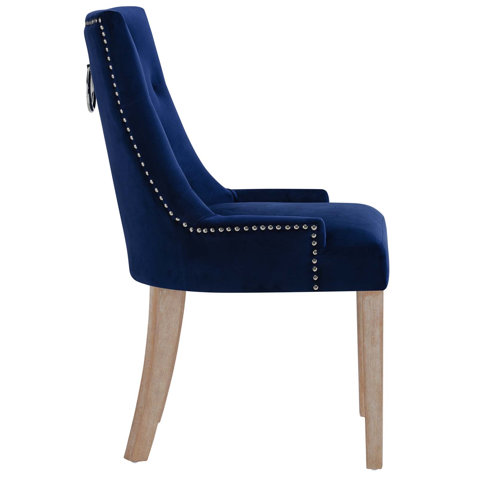 Pose Performance Velvet Dining Chair in Navy by Modway - Image 3