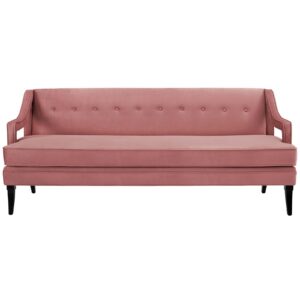 Concur Button Tufted Performance Velvet Sofa in Dusty Rose by Modway