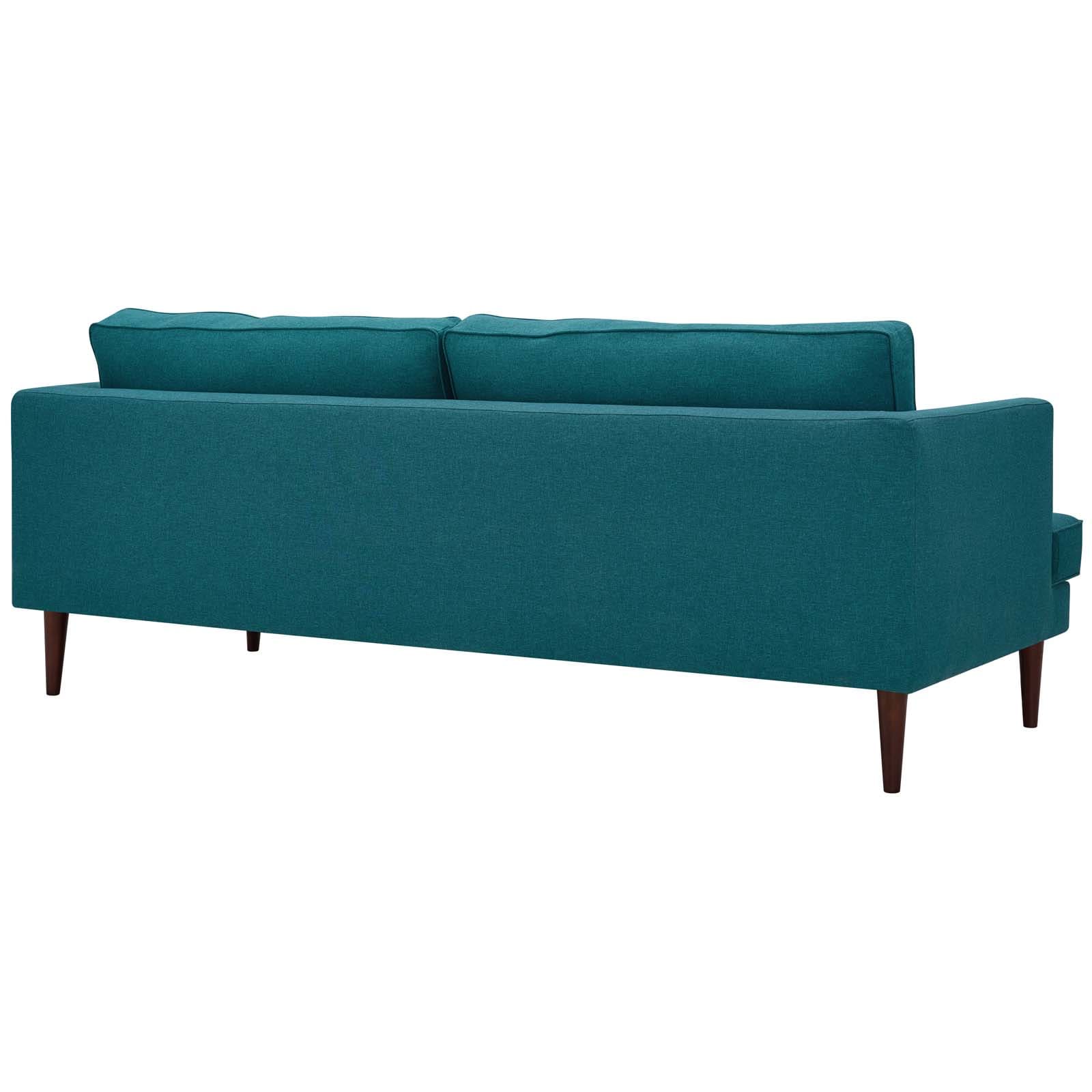 Agile Upholstered Fabric Sofa in Teal by Modway - Image 4