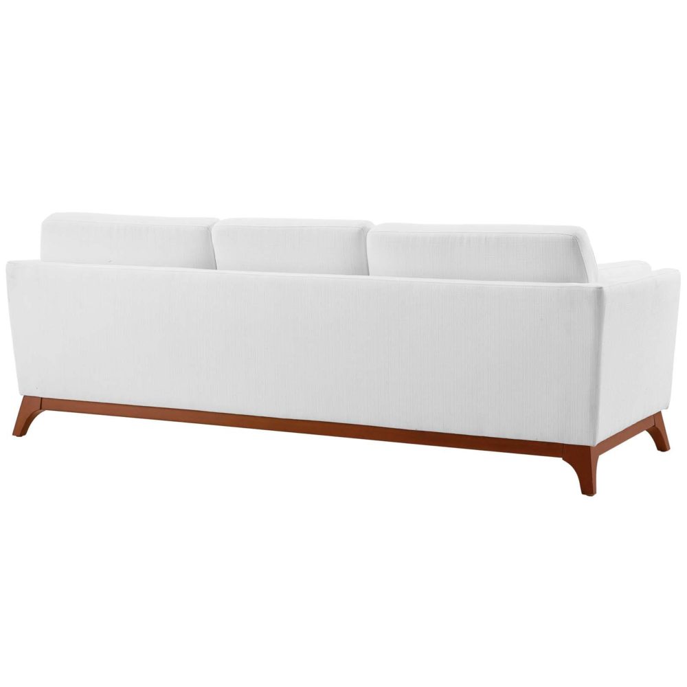 Chance Upholstered Fabric Sofa in White by Modway - Image 5