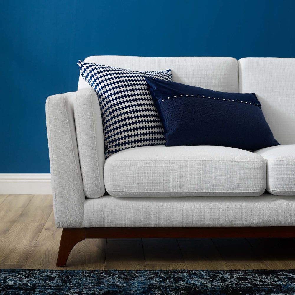 Chance Upholstered Fabric Sofa in White by Modway - Image 2