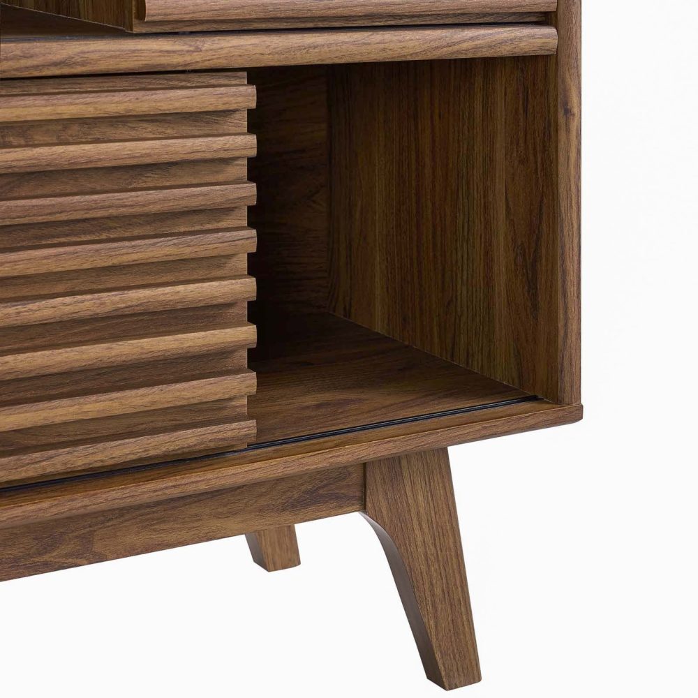 Render Three-Tier Display Storage Cabinet Stand in Walnut by Modway - Image 6