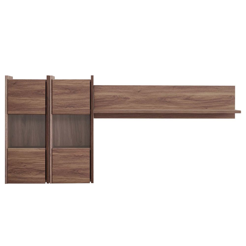 Visionary Wall Mounted Shelves in Walnut by Modway - Image 3