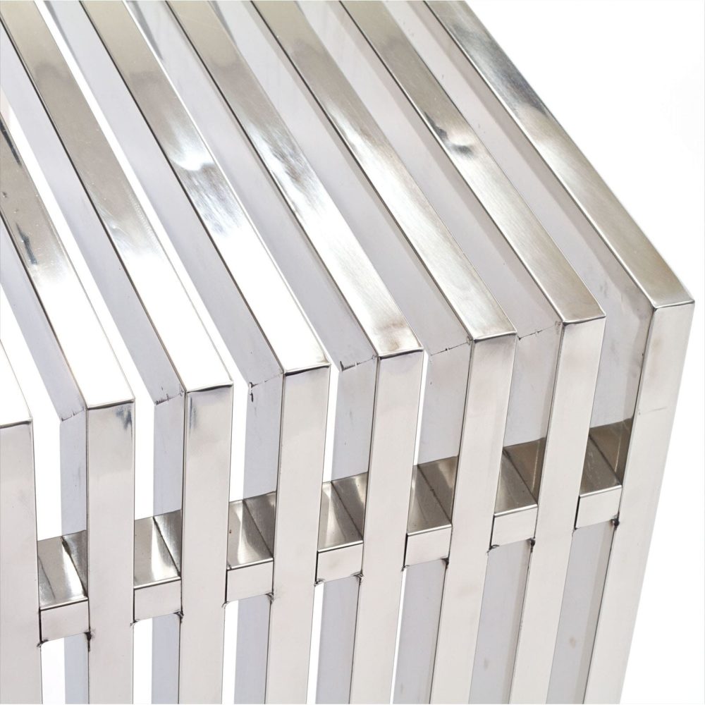 Gridiron Console Table in Silver by Modway - Image 4