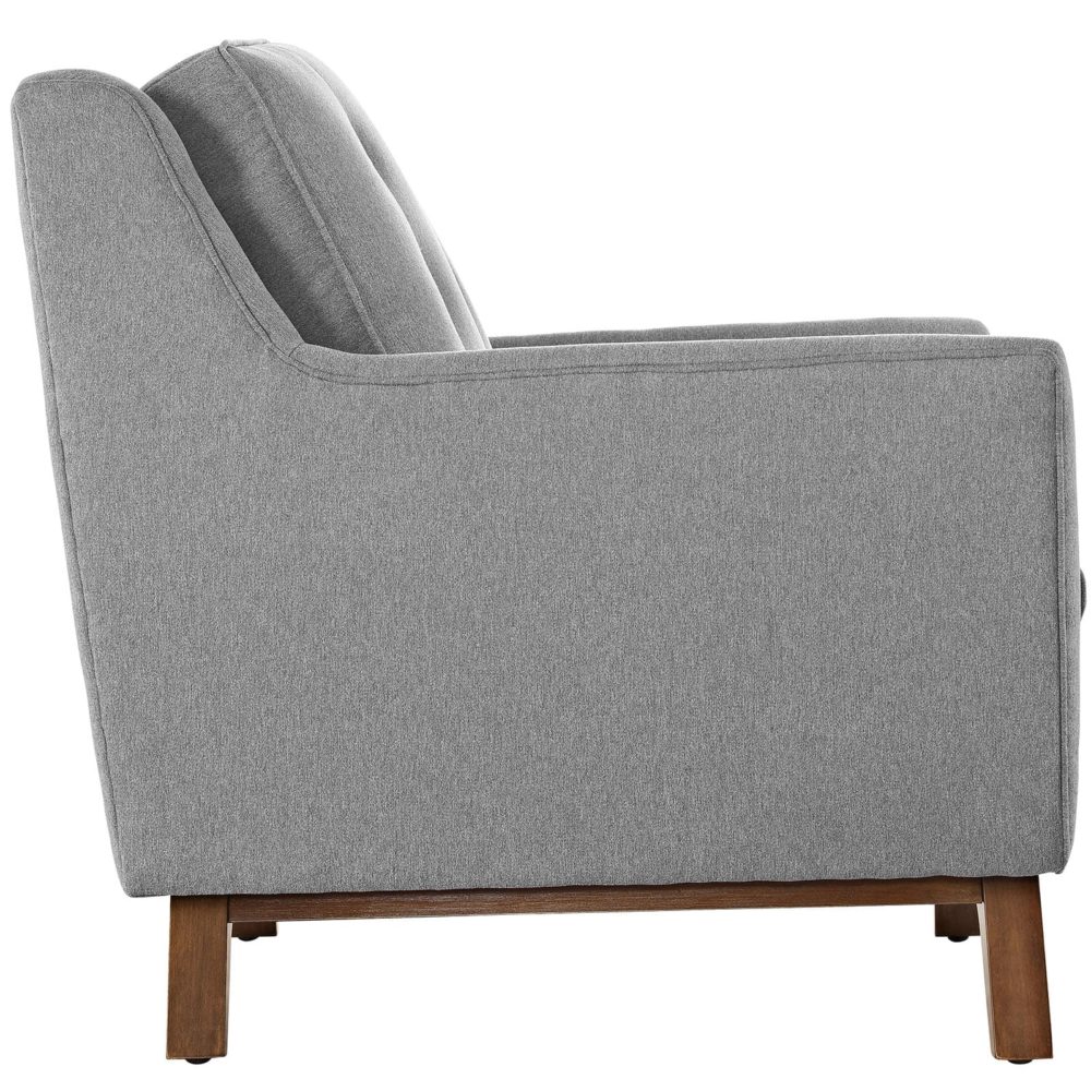 Beguile Upholstered Fabric Loveseat in Expectation Gray by Modway - Image 5