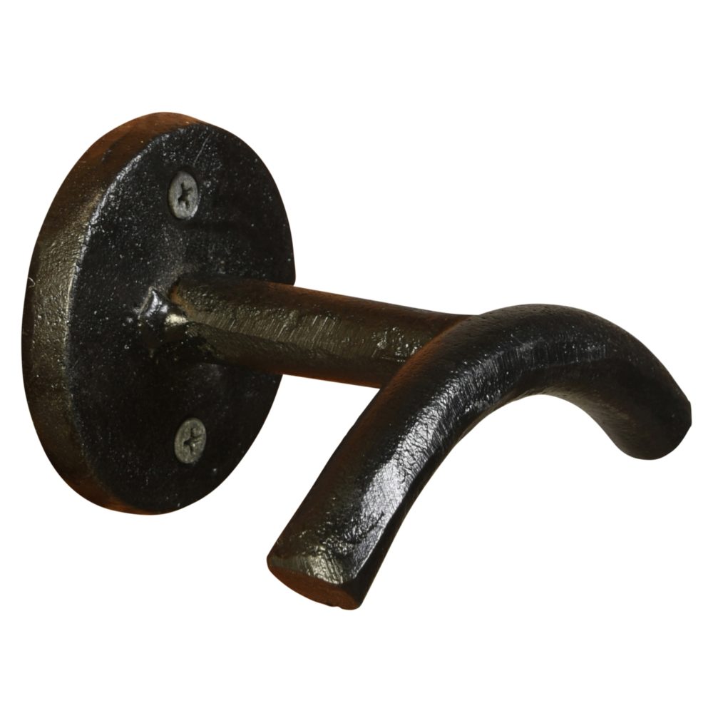 Large Cast Iron Black Coat Hooks Set of 2 by HomArt - Image 2