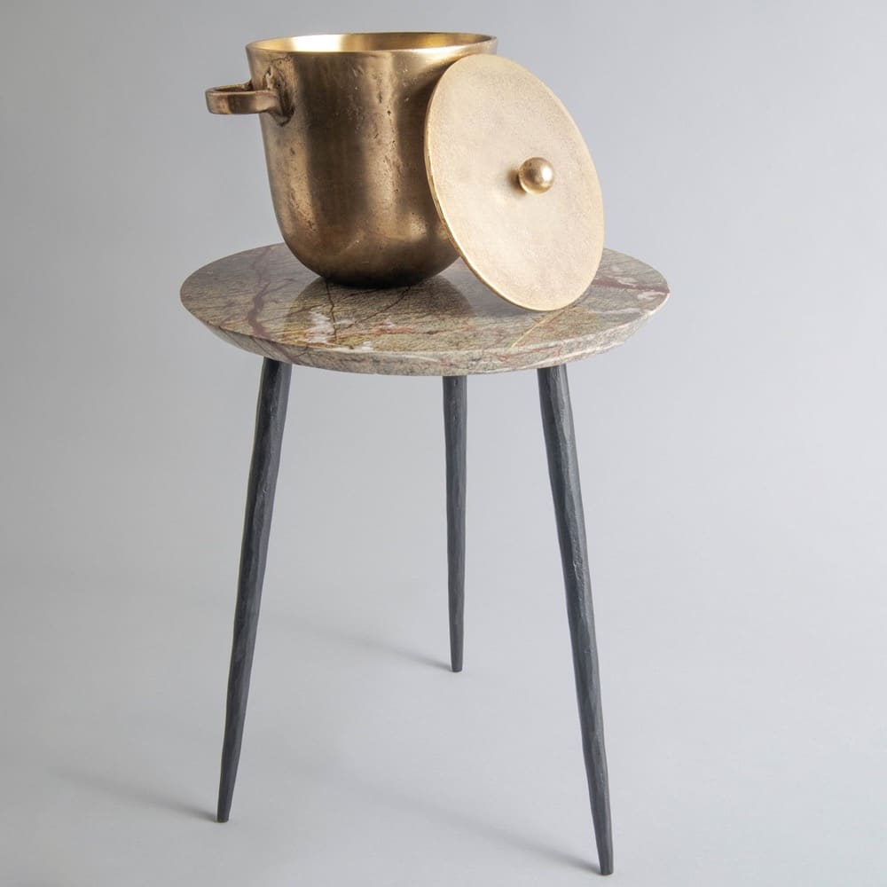 Medium House & Homestyle Ice Bucket Bronze Brass 