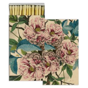 French Peony Matches Set of 6 Boxes by HomArt