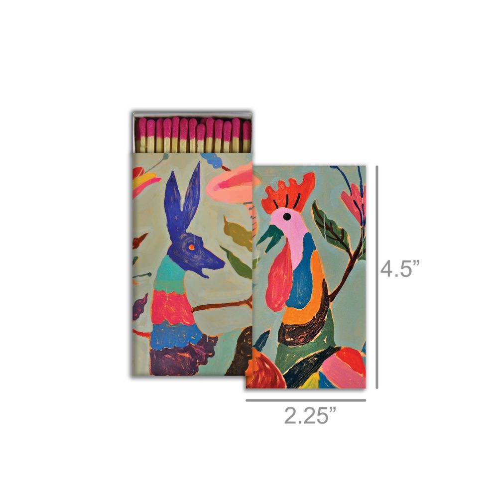 Rooster and Deer Matches Set of 6 Boxes by HomArt - Image 2