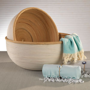 Santo Set of 2 Rattan Bowls by Zodax