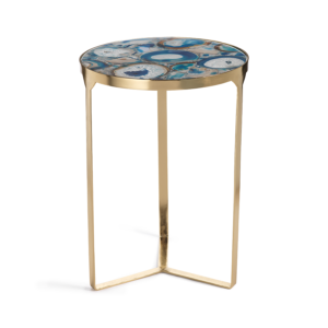 La Sardaigne Blue Agate End Table by Zodax