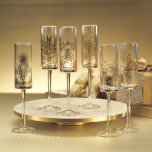 Golden Fir Celebration Flutes Set of 6 by Zodax