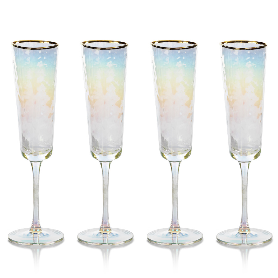 Aperitivo Gold Rim Champagne Flutes (Set of 2) – Third & Main