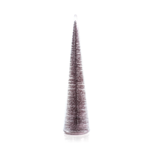 Extra Large Dark Pink Clear Glass Decorative Tree with Glitter by Zodax