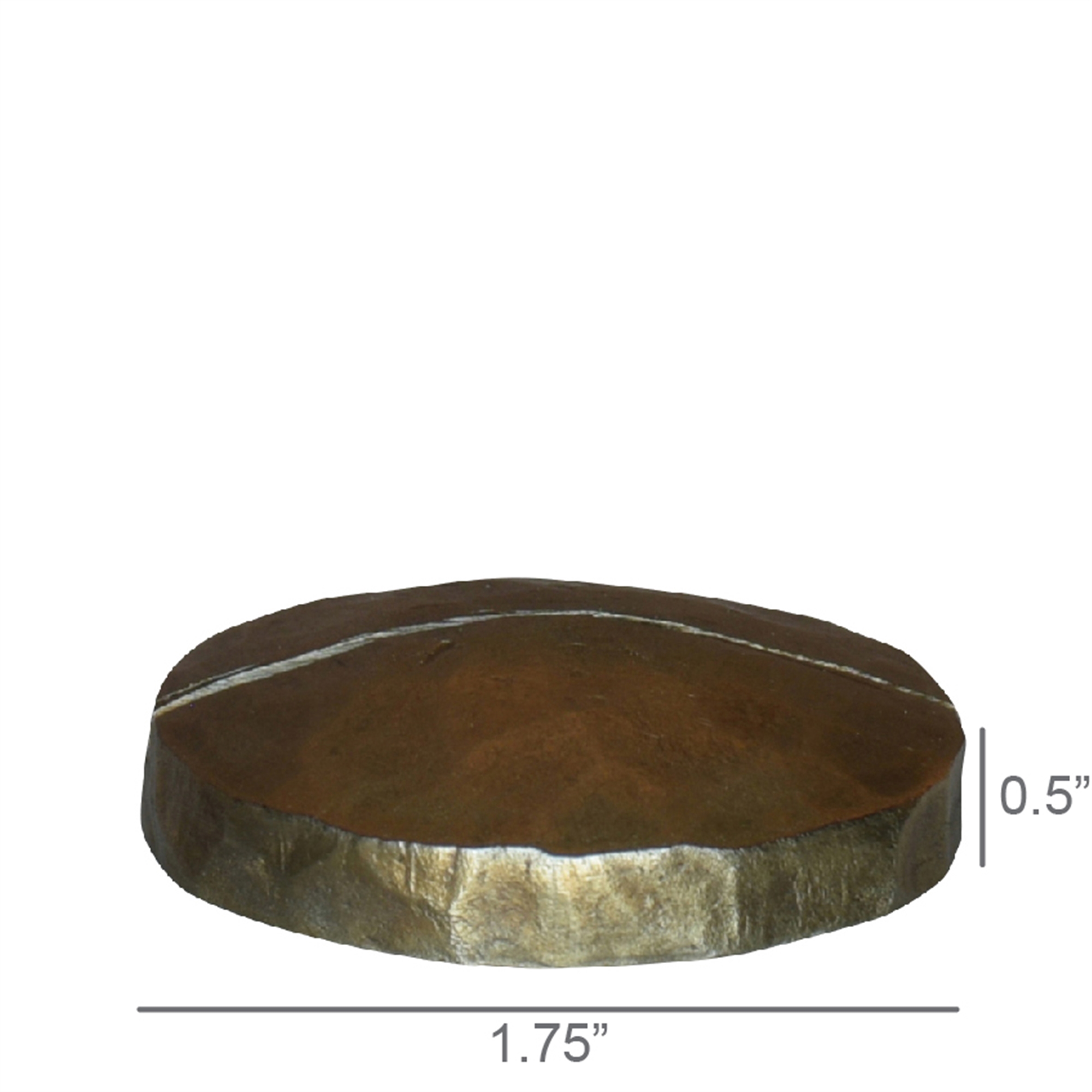 Chiseled Brass Disk Place Card Holders Set of 4 by HomArt - Image 4