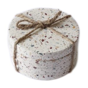 Round Terrazzo Coasters Set of 4 by BIDKhome
