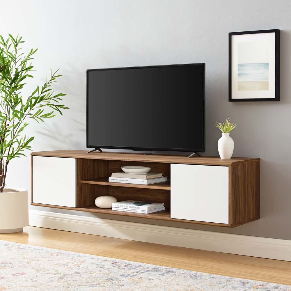 White tv stand wall mount deals