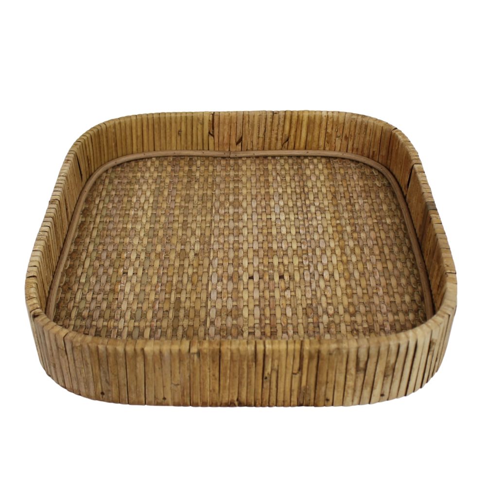 Cayman Square Rattan Trays by HomArt - Image 2