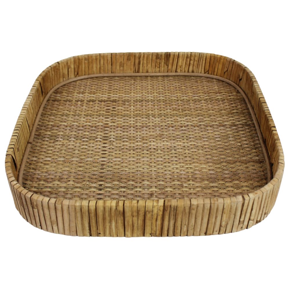 Cayman Square Rattan Trays by HomArt - Image 4