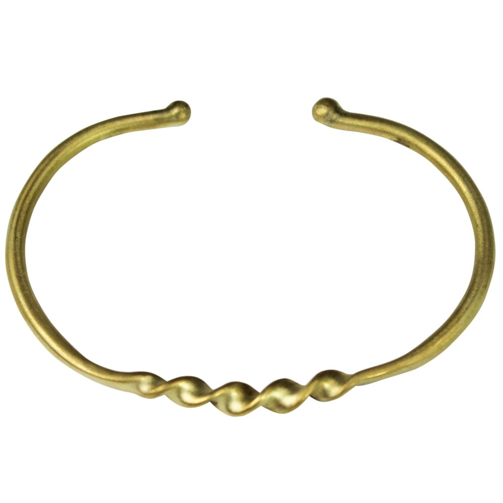Single Twist Brass Bracelet by Ora Ten
