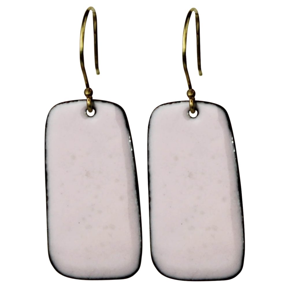 Pink Rectangle Earrings by Ora Ten
