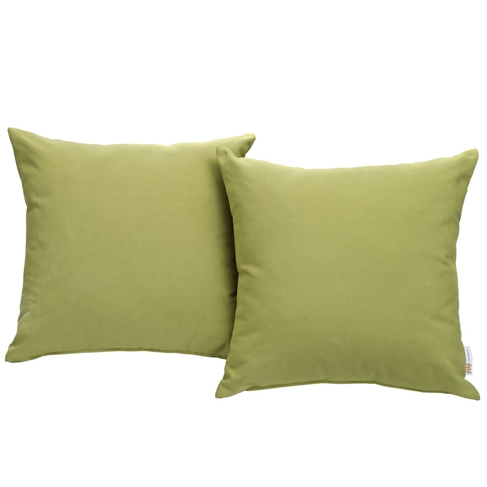 Convene Two Piece Outdoor Patio Pillow Set in Peridot by Modway