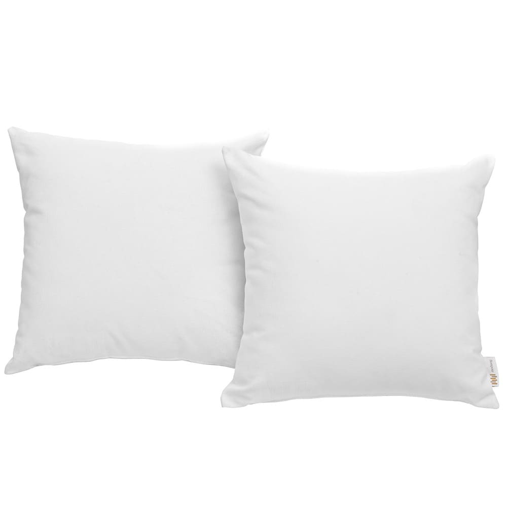 Convene Two Piece Outdoor Patio Pillow Set in White by Modway
