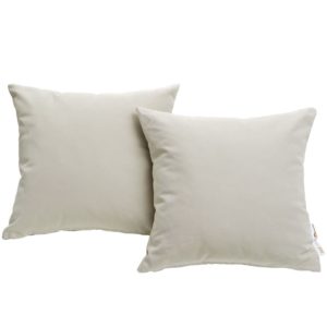 Summon 2 Piece Outdoor Patio Sunbrella® Pillow Set in Beige by Modway