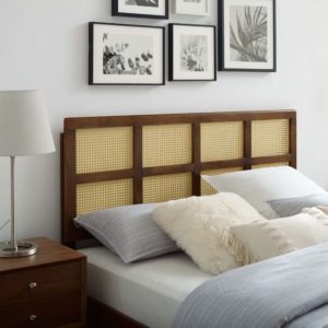 Luana Cane Full Headboard in Walnut by Modway