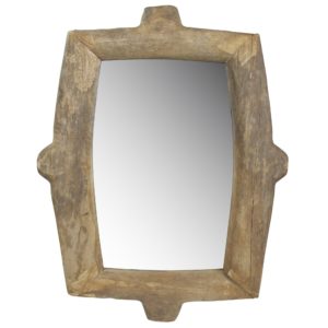 Ramsey Recycled Wood Rectangle Wheel Mirror by HomArt