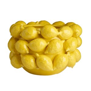 Yellow Ceramic Lemon Planter by Abigails