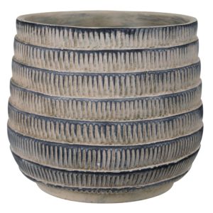 Large White Cyrus Cement Cachepot by HomArt