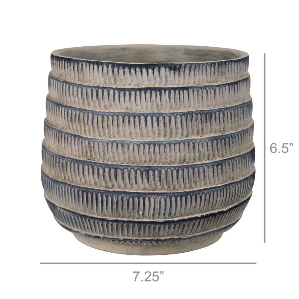 Large White Cyrus Cement Cachepot by HomArt - Image 2