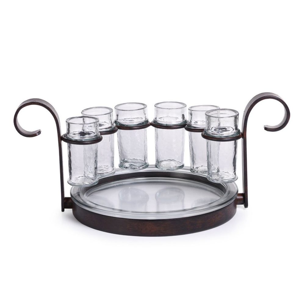 Antique Brown Fiesta Six Shot Tequila Set by Zodax - Image 2