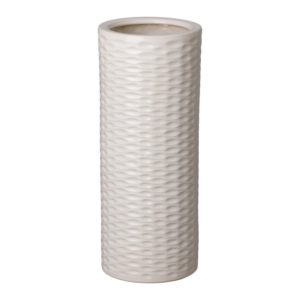 Round White Umbrella Stand by Emissary
