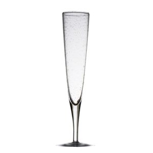 Clear Bubble Glass Champagne Flute Set of 4 by Abigails